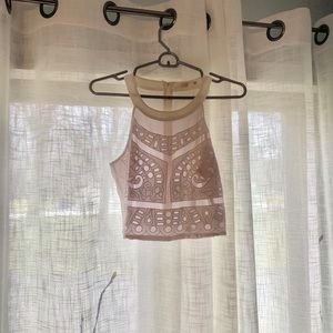 Millau Mesh Halter Crop Top